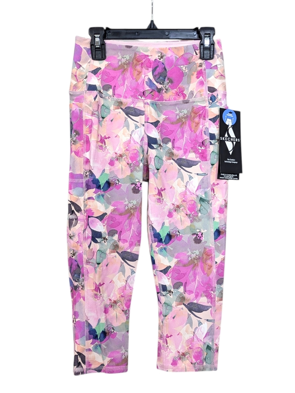 NEW Skechers Go Walk GoFlex High Waist Capri Leggings - Size Small Womens S Pink
